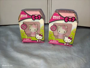 Lot of 2 Hello Kitty Cute Flocked Figure Toy Doll Playset Piece - Picture 1 of 4