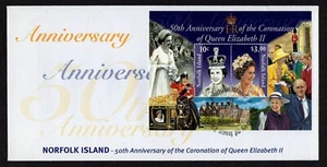 NORFOLK ISLAND, SCOTT # 796, FDC COVER - CORONATION OF QUEEN ELIZABETH II 2003 - Picture 1 of 1