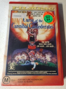 Maldición de los Confederados Caníbales VHS pal Caja grande ex alquiler Filmpac Troma - Imagen 1 de 4