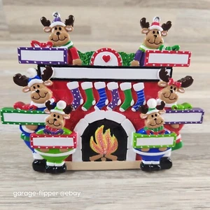 Alce Familia Navidad Nombres Personalizables Adorno de Navidad / Decoración de Mesa - Imagen 1 de 11