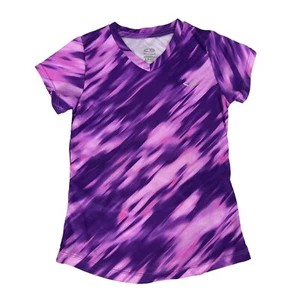 c9 by Champion Girls' DuoDry Purple/Pink Tie-Dye Athletic T-Shirt S (6-6X) - Picture 1 of 5