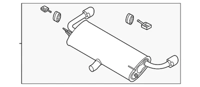 Genuine Ford 2020-2024 Ford Escape - Rear Muffler LX6Z-5A289-C - Image 1 of 3