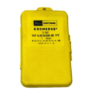 Sears Craftsman KROMEDGE 5 Cut Tap & Hexagon Die Set 9-52118 With Case Complete - Picture 1 of 5