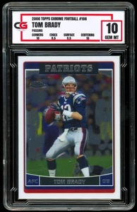 2006 Topps Chrome #106 ~ Tom Brady ~ CG 10 GEM - Picture 1 of 2