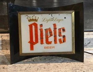 GIOCHI INSEGNA BIRRA LUCE VINTAGE NON MOVIMENTO APPLIQUE DA PARETE RETRO VETRO VERNICIATO ROG - Foto 1 di 13