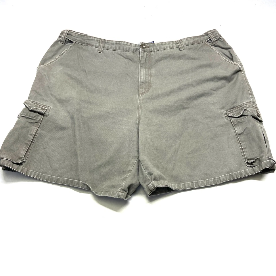 Vintage Big Dogs Cargo Shorts Womens 3X 44x8 Gray Cotton Cuffed Hem High Rise - Image 1 of 4