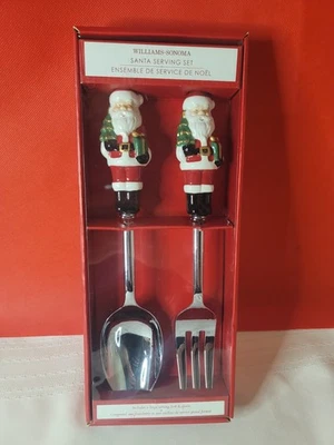 Williams-Sonoma Santa Serving Set 2015 - Ceramic & Stainless Steel 11.5" NIB - Image 1 of 3