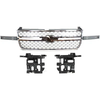 Headlight Kit For 2003-2006 Chevrolet Silverado 1500 HD Inlcudes Chrome Grille - Image 1 of 4