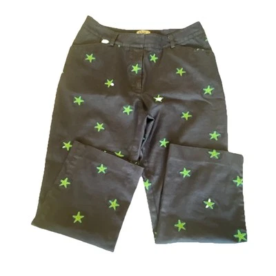 Lilly Pulitzer Embroidered Starfish Cropped Pants Size 4 Beachy Resort - Image 1 of 4