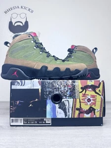 Größe 12,5 - Jordan 9 Retro Stiefel NRG Military Brown Legion Green AR4491-200 NEU - Bild 1 von 9