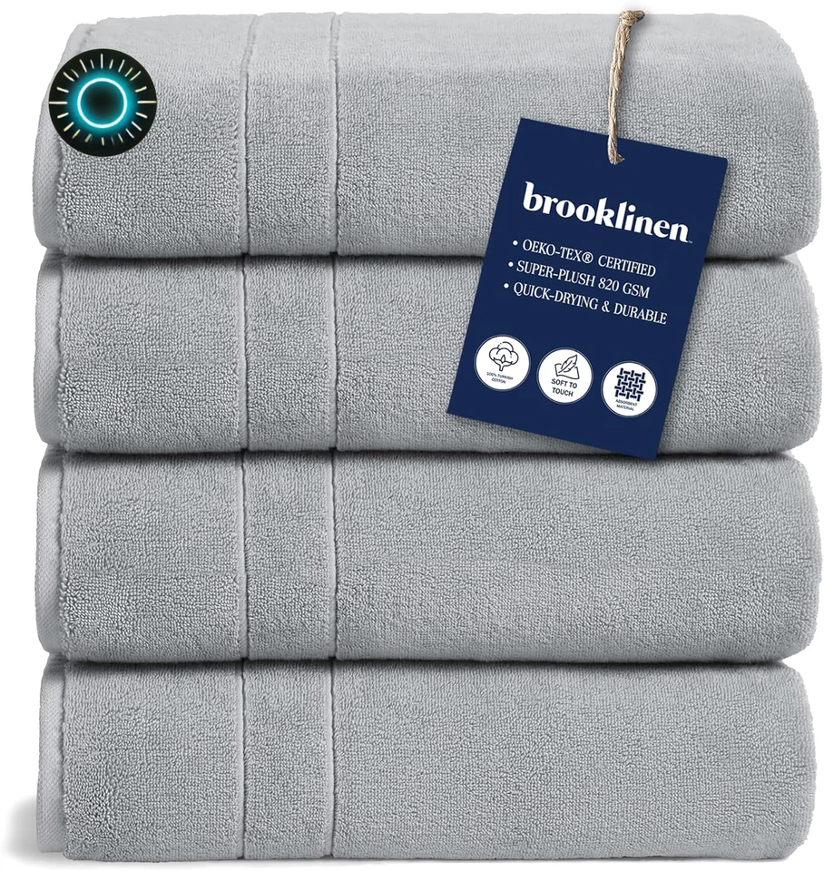 Brooklinen Super-Plush Turkish Cotton Bath Towel Set - Includes 4 Bath Towels Co
