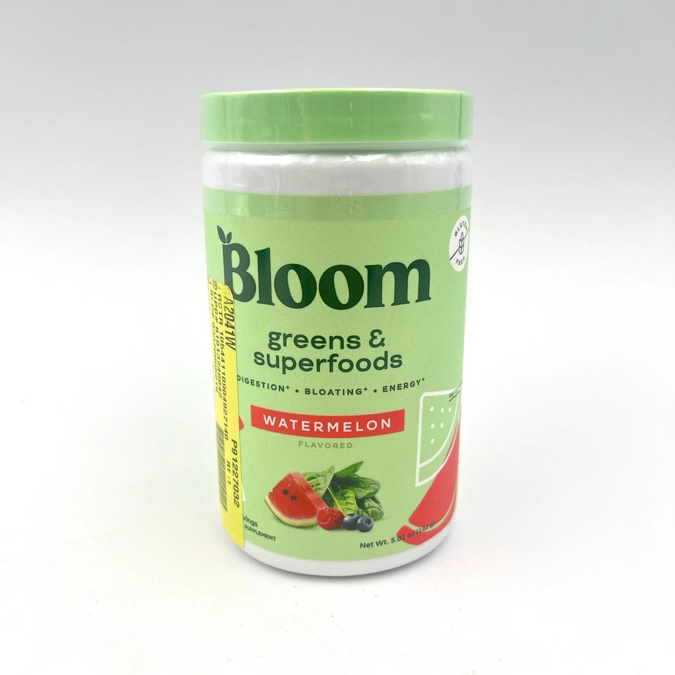 Bloom Nutrition Greens & Superfoods Powder Watermelon 25 Servings - 03/26