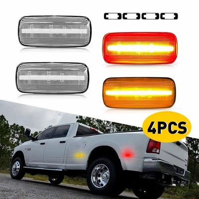 4X Para Dodge RAM 2500HD 3500HD 2010-2018 LED Marcador lateral Luz de señal de giro EXXI Foto 1 de 4