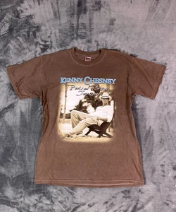 2008 Kenny Chesney Poets & Pirates Tour T-Shirt Brown Gildan Ultra Cotton Sz M - Picture 1 of 9