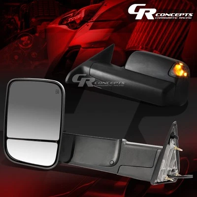 ESPEJO RETROVISOR DE REMOLQUE SEÑAL LED ALIMENTADO+CALOR+HUMADO PARA DODGE RAM 1500-5500 2009-2012 Foto 1 de 4