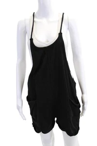 Bobi Los Angeles Womens Sleeveless High Rise Romper Black Size Extra Small - Picture 1 of 4