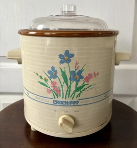 Vintage Floral Rival Crock-pot Slow Cooker 3.5 Quart Basic Lo Hi - Works 3100P - Picture 1 of 16