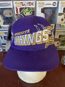 Cappello/Berretto Snapback Nuovo con etichette - GIOVENTÙ - Vintage Minnesota Vikings Sports Specialties - Foto 1 di 6