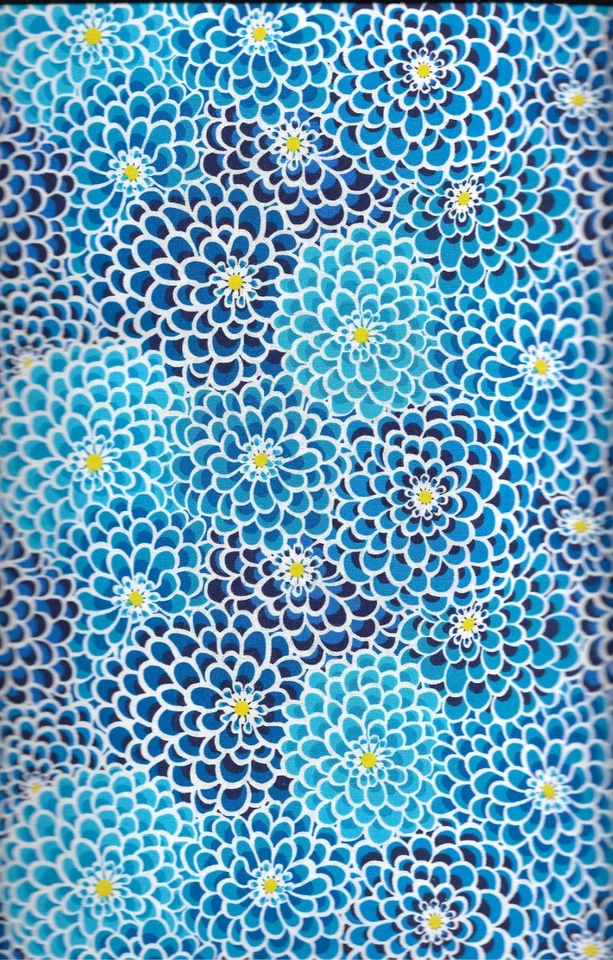 100 % algodón - Tradiciones de tela - Dalias azules - Por yarda Foto 1 de 1