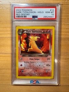 2002 Vintage WOTC Neo Destiny Dark Typhlosion #10 PSA 10 POP 76 - Picture 1 of 3