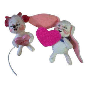 Hugs & Kisses Bunny 3" & Mouse Annalee Doll Bundle Free Shipping - Picture 1 of 8