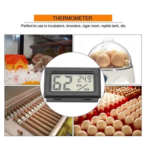 Black Embedded Digital Hygrometer Thermometer Humidity Temperature Monitor SG - Picture 1 of 13