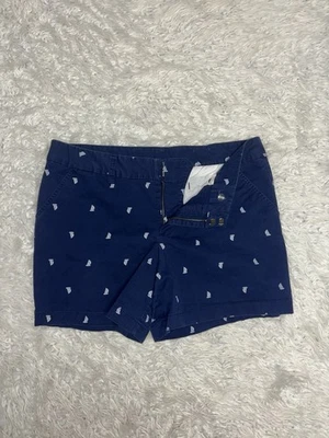 Pantalones Cortos Chinos Para Mujer Le Tigre Azul Tiro Medio Cremallera Estampado Barco Talla 16 Foto 1 de 4