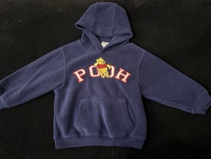 Vintage Winnie The Pooh Hoodie Youth XX-Small (XXS) Blue Long Sleeve Graphic VTG - Picture 1 of 8