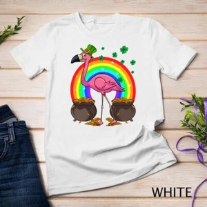 Camiseta unisex Irish Leprechaun Flamingo Divertida Día de San Patricio - Imagen 1 de 15