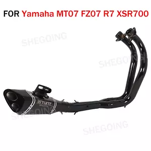 For Yamaha MT07 FZ-07 XSR700 Motorcycle Full Exhaust System 2014-2021 Years - Picture 1 of 6