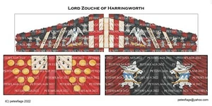 28mm Medieval Wars of the Roses Paper Flags Sir John Lord Zouche Yorkist - Picture 1 of 1