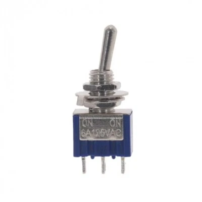 INTERRUTTORE A LEVETTA ON-OFF COMMUTATORE DEVIATORE SWITCH 2 POSIZIONI ON-OFF 6A - Immagine 1 di 2