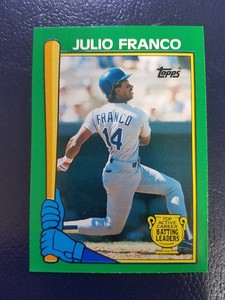 Julio Franco Texas Rangers 1990 Topps Active Career Batting Leaders