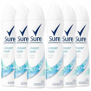 6 x Sure Woman Shower Fresh 48h Anti-Perspirant / Deodorant 250ml