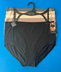 5pc Nicole Miller NM1612 Size M,L,XL Soft 4-Way Stretch Full Brief Panties Nylon - Picture 1 of 6