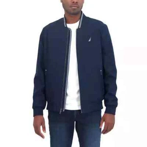 Chaqueta Bomber Hombre Nautica Negra, Azul NUEVA - Imagen 1 de 10