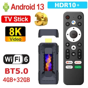 8K WIFI 6 TV Stick Android 13 5G Smart TV Box Bluetooth 4K Media Player HDMI - Picture 1 of 26