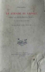 GINO DORIA SAGGIO DI TOPONOMASTICA STORICA CON 20 TAVOLE FUORI TESTO RICCIARDI - Picture 1 of 2