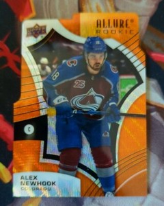 2021-22 Upper Deck Allure Hockey Alex Newhook Orange Slice Rookie Die-Cut