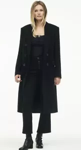 ZARA WOMEN NEW WOOL BLEND OVERSIZED COAT LIMITED EDITION 8421/823 BLACK Size L - Picture 1 of 6