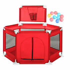 Portable Safety Playard PlayPen Washable for Infant Baby Basketball Hoop 10 Ball