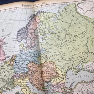 Europe 1871-1914 1920's Historical Vintage Map Wall Art - Picture 1 of 16