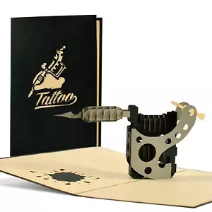 Ausgefallener Gutschein für ein Tattoo, Originelle 3D Pop-up Karte - Bild 1 von 3