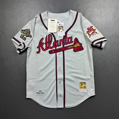 100% Authentic Chipper Jones Mitchell Ness 1995 Atlanta Braves Jersey Size 40 M - Image 1 of 4