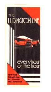 1930 New York, Philadelphia USL- 20  WASH DC  1930 ERA LUDINGTON   BAGGAGE LABEL - Picture 1 of 2