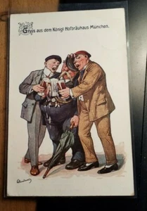 Hofbräuhaus München / Luftpost Marke Luftpostamt Berlin - 1928 Karte - Bild 1 von 4