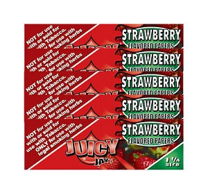 Juicy Jay's Strawberry Flavored Rolling Papers 1.25 5 Packs