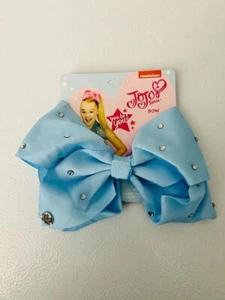 🎀Jojo Siwa Bow Turquoise Blue with Crystal Stars & Rhinestones - Picture 1 of 2