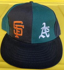 NWT Vintage San Francisco Giant Oakland Athletics A's Annco SnapBack Hat Cap MLB