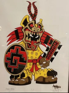 Jesse Hernandez - A/P Jaguar Knight - Framed Print 28.5" x 23" - Kidrobot RARE - Picture 1 of 9